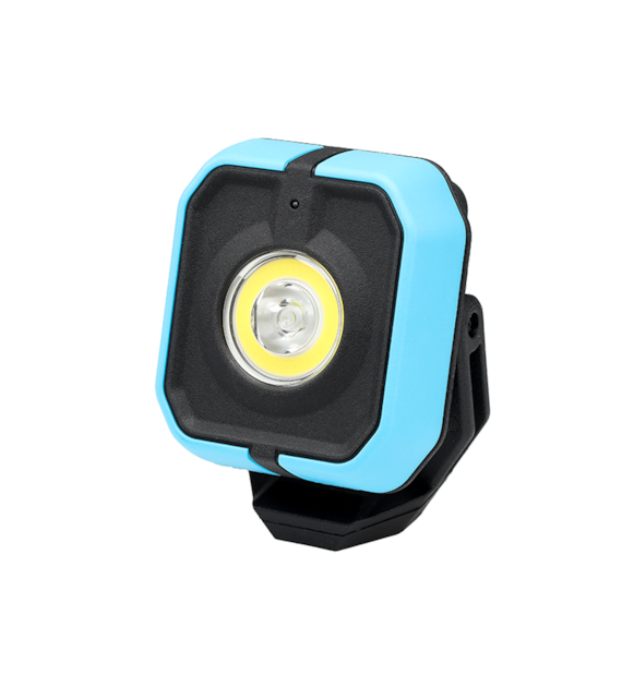 Projecteur rechargeable 10W COB LED, 1000 lm + 3W LED 350 lm