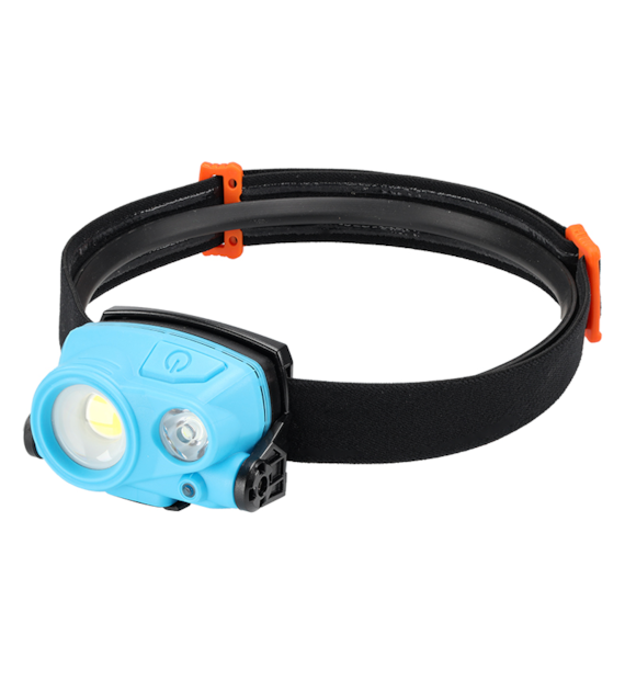 Rechargeable headlamp, 3W COB LED 400 lm + 2W SMD LED 200 lm