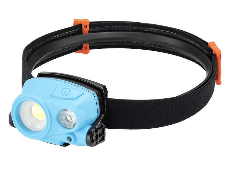 Rechargeable headlamp, 3W COB LED 400 lm + 2W SMD LED 200 lm