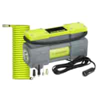 12V double piston air compressor, 10 BAR, automatic, 4 adapters