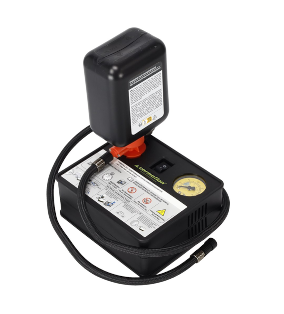 Kit de réparation de pneus par compresseur + produit d'étanchéité