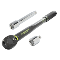 Clé dynamométrique 28-210 Nm, 1/2  + adaptateur 1/2  > 3/8  + rallonge 125 mm, certificat d'étalonnage