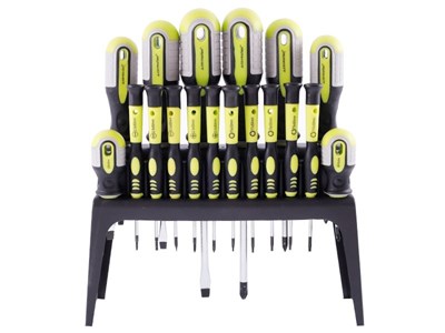 Magnetic screwdrivers with support, 18 pcs