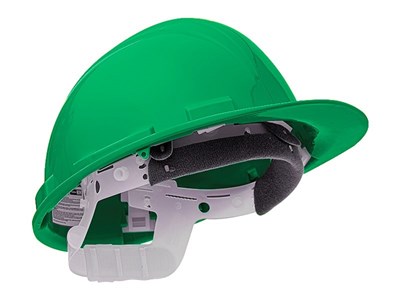 Protective helmet HDPE, adjustable 53-63 cm, green
