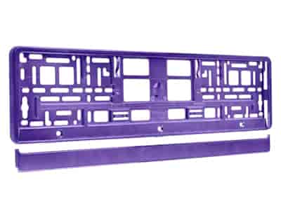 Support de plaque d'immatriculation métallisé, violet