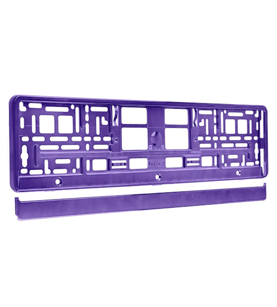 Support de plaque d'immatriculation métallisé, violet