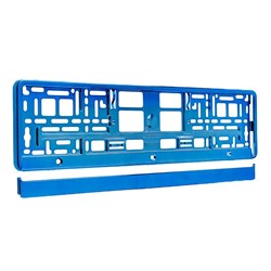 Kennzeichenrahmen, metallisiert, blau