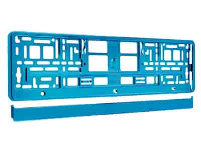 License plate frame, metallized, turquoise