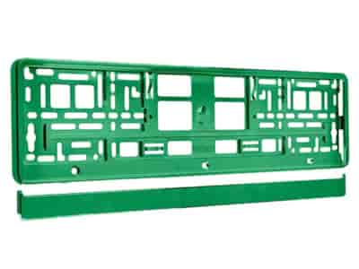 Support de plaque d'immatriculation métallisé, vert