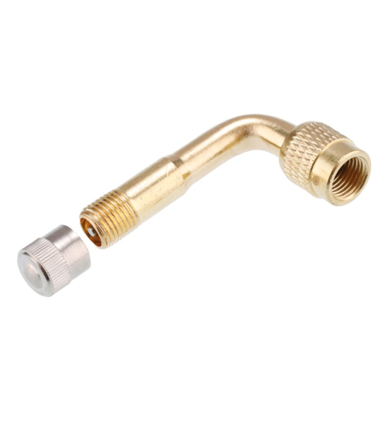 Rallonge de valve automobile Schrader, coudée à 90 °