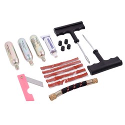 Zestaw naprawczy do kół z CO2, 17 elem.