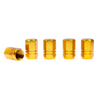 Bouchons de valve, hexagonaux en aluminium, 5 pcs, doré