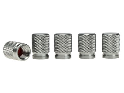 Aluminium valve caps, 5 pcs, gunmetal color
