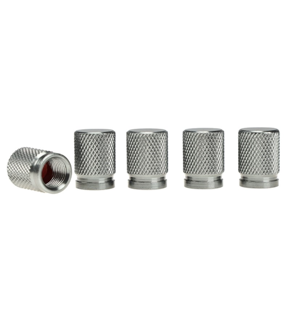 Ventilkappen, Aluminium, 5 Stk, Rotguss Farbe