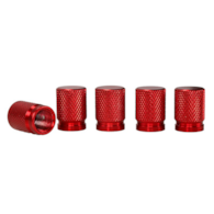 Bouchons de valve en aluminium, 5 pcs, rouge