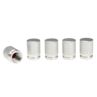 Bouchons de valve en aluminium, 5 pcs, argent