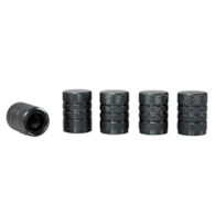 Bouchons de valve en aluminium avec insert fileté en plastique, 5 pcs, couleur bronze autrichien