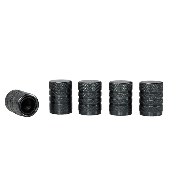 Bouchons de valve en aluminium avec insert fileté en plastique, 5 pcs, couleur bronze autrichien