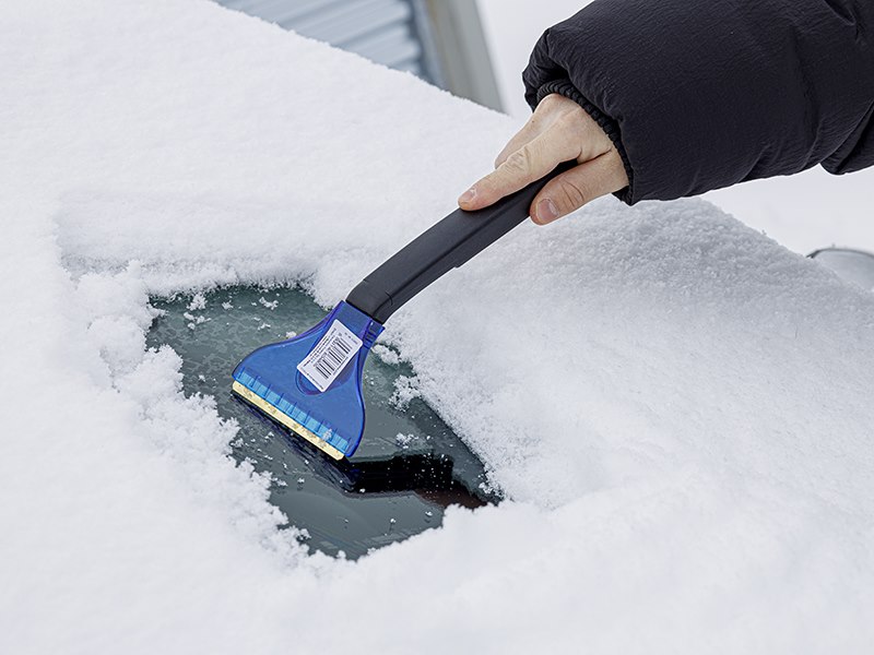Ice scraper with 95 mm brass blade, 20 cm handle