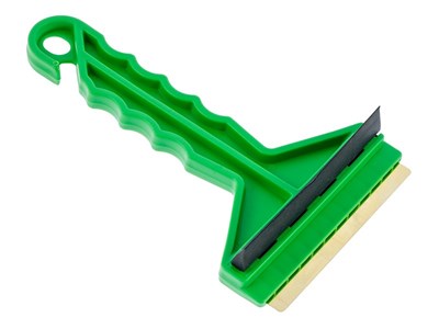 Ice scraper with brass blade and squeegee