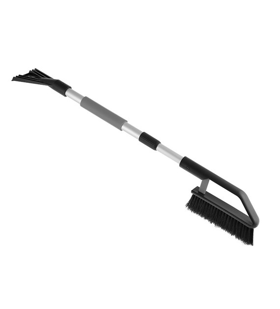 Telescopic brush - scraper, 82 - 110 cm, aluminum handle, soft grip