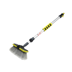 Water flow brush 20 cm / 8  with telescopic handle 65 - 100 cm and valve