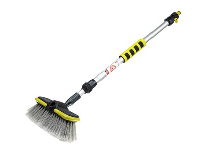 Water flow brush 20 cm / 8  with telescopic handle 65 - 100 cm and valve