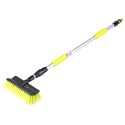 Szczotka przepływowa kątowa 25 cm / 10  z teleskopowym kijem 110 - 170 cm z zaworem
