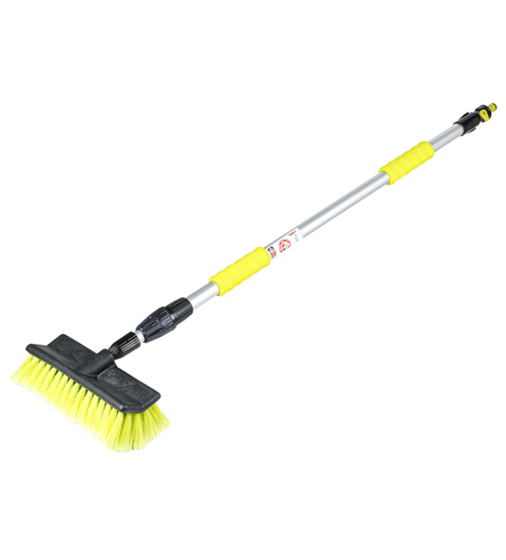 Winkelstrahlbürste 25 cm / 10  mit Teleskopstiel 110 - 170 cm mit Ventil