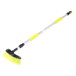 Halbrundbürste 20 cm / 8  mit Teleskopstiel 105 - 160 cm mit Ventil