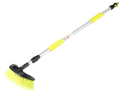 Brosse à flux  semi-circulaire, 20 cm / 8  avec manche télescopique de 105 - 160 cm et valve