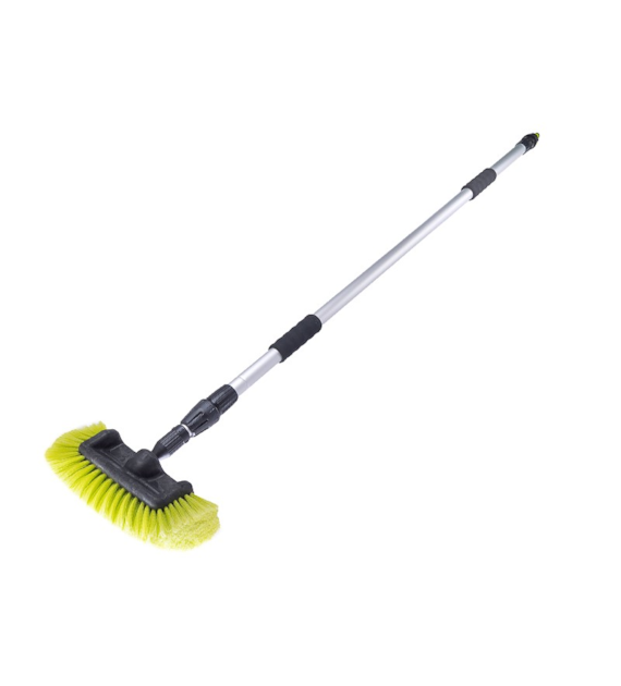 Waschbürste mit Wasserdurchlauf 30 cm / 12  mit Teleskopstiel 163 - 300 cm mit Ventil