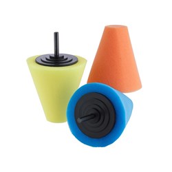 Cônes de polissage FI32 x FI80 x 80 mm, adaptateur M6, 3 pcs