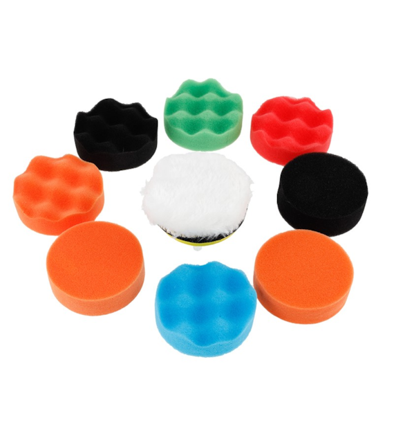 Jeu d'éponges et de disques de polissage, 10 pcs