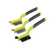Set of 3 brushes - nylon, brass, stainless steel