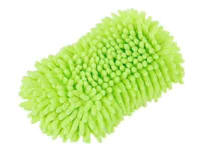 Éponge en microfibre chenille + maille avec élastique, 23x11x5,5 cm