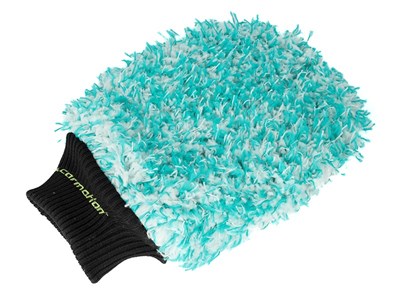 Gant de lavage et polissage auto, microfibre + chenille fine