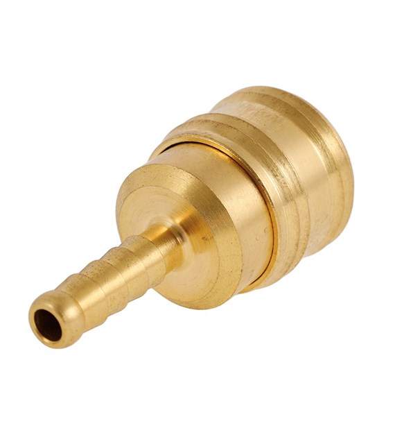 Compressor quick coupling for hose diam. 6 mm, socket, brass