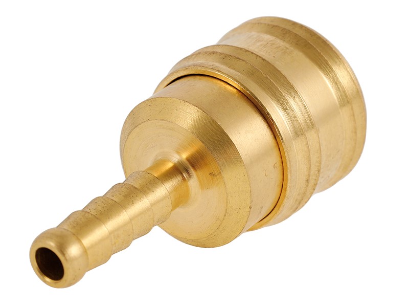 Compressor quick coupling for hose diam. 6 mm, socket, brass