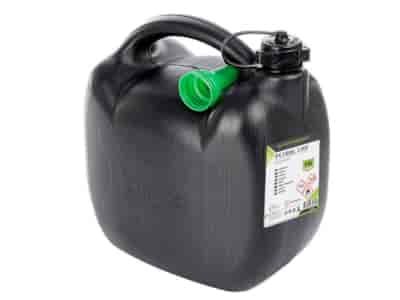 Jerrican en plastique pour carburant, 10L,ovale noir