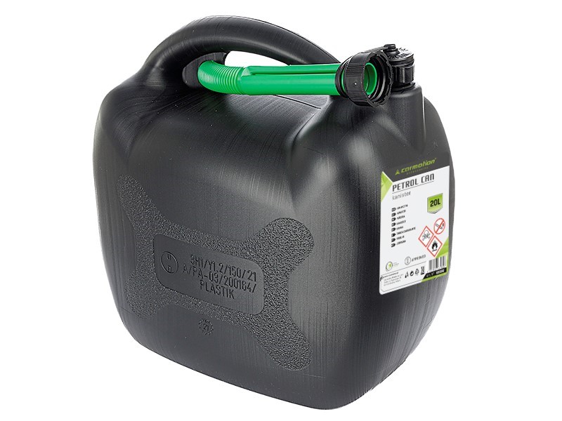 Jerrican 20 litres noir - Jerrican noir pour carburant - 20 litres