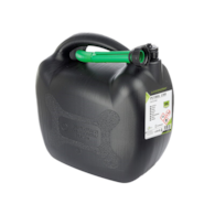 Jerrican en plastique pour carburant, 20 L, oval, noir