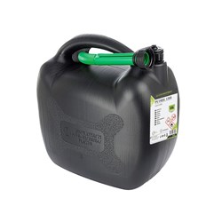 Jerrican en plastique pour carburant, 20 L, oval, noir