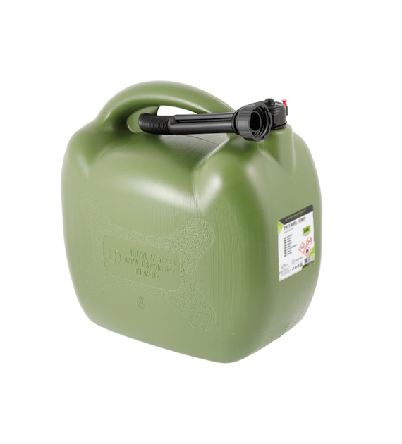 Kanister plastikowy na paliwo, 20L, owalny, khaki