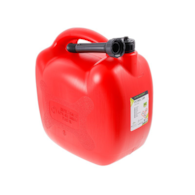 Jerrican en plastique pour carburant, 20L, ovale, rouge