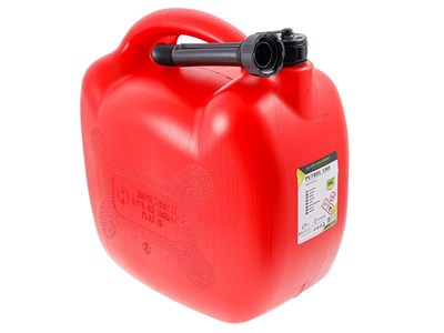 Fuel jerrycan, plastic, 20L, oval, red