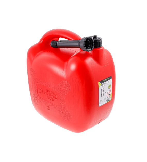 Fuel jerrycan, plastic, 20L, oval, red