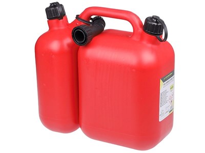 Two-chamber fuel/oil jerrycan, 5 + 2.5L