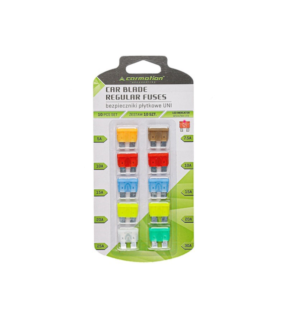 Fusibles à lame UNI avec voyant LED, 10 pcs