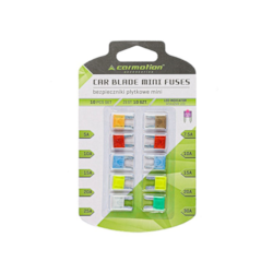 Bezpieczniki płytkowe MINI ze wskaźnikiem LED, 10 szt.